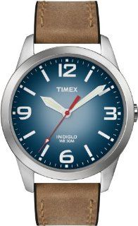 Timex Men's T2N631 Weekender Classic Casual Brown Leather Strap Watch at  Men's Watch store.