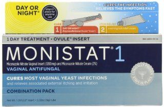 Monistat 1 Vaginal Antifungal Day or Night 1 Day Treatment Combination Pack: Health & Personal Care