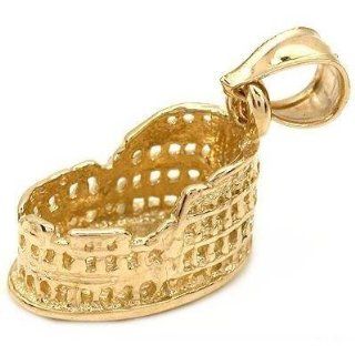 Roman Coliseum Charm 14k Gold 19mm: Bead Charms: Jewelry