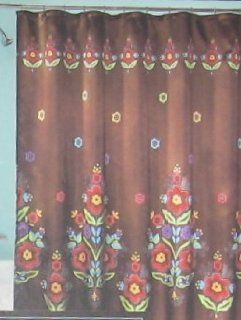 Cynthia Rowley Brown Floral Shower Curtain  