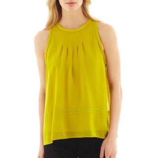 High Low Tank Top, Warm Olive, Womens