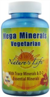 Natures Life   Vegetarian Mega Minerals   100 Tablets