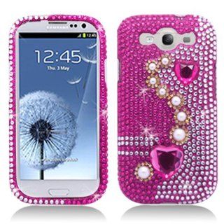 Aimo SAMI9300PCLDI636 Dazzling Diamond Bling Case for Samsung Galaxy S3 i9300   Retail Packaging   Pearl Pink: Cell Phones & Accessories