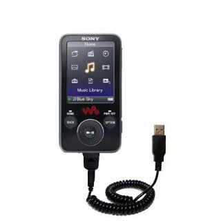 Coiled Power Hot Sync USB Cable for the Sony Walkman NWZ S638F with both data and charge features   Uses Gomadic TipExchange Technology: MP3 Players & Accessories
