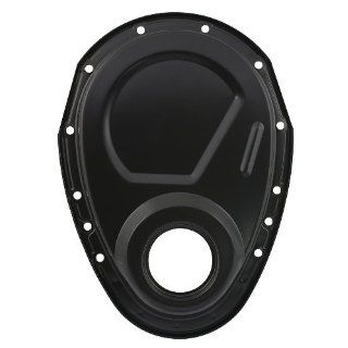 Mr. Gasket 4590BP Flat Black Timing Cover Kit for Small Block Chevy: Automotive