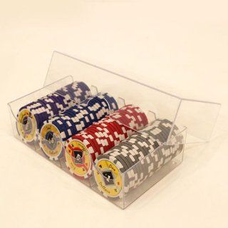 Clear Plastic Poker Chip Storage Box   SET of 5 : Poker Chip Trays : Sports & Outdoors