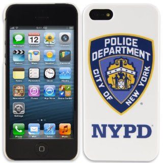 NYPD Shield Badge White Hard Case Cover for iPhone 5 / 5S   Officially Licensed Police: Cell Phones & Accessories