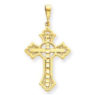 14k Diamond cut Celtic Cross Pendant, Best Quality Free Gift Box Satisfaction Guaranteed: Jewelry