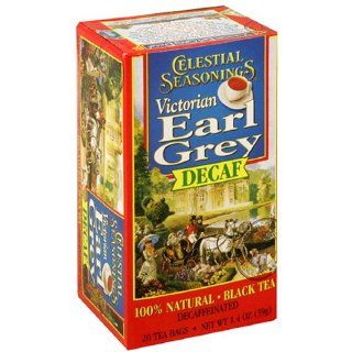 Celestial Seasonings Black Tea, Decaf Victorian Earl Grey, Tea Bags, 20 Count Boxes (Pack of 6) : Grocery & Gourmet Food