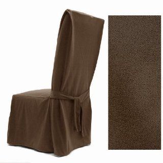 Ultra Suede Coffee Brown Dining Chair Covers Set of Four 647   Dining Chair Slipcovers
