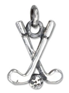 Sterling Silver Golf Clubs and Ball Golf Charm: Jewelry