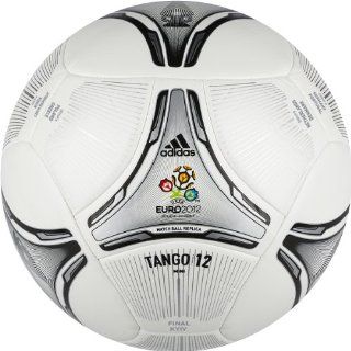 Adidas Euro 2012 Final Glider Soccer Ball (White/Black/Metallic Silver  Neo Iron Metallic, 3) : Sports & Outdoors