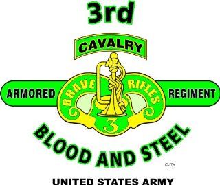3RD ARMORED CAVALRY REGIMENT * BLOOD AND STEEL * U.S. MILITARY CAMPAIGNS LAMINATED PRINT ON 18" x 24" QUARTER INCH THICK POSTER BOARD : Air Cavalry : Everything Else