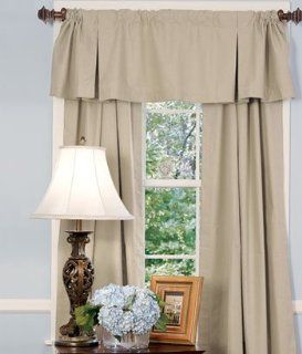 Insulated Homespun Weaver's Cloth Tailored Pleated Valance   Window Treatment Valances