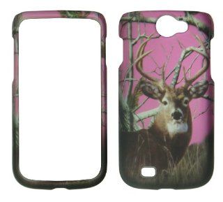 2D Pink Camo Buck Deer Realtree Samsung Exhibit II 2 4G T679 / Galaxy Exhibit 4G / Galaxy W (i8150) Wonder T Mobile Hard Case Snap on Rubberized Touch Case Cover Faceplates: Cell Phones & Accessories