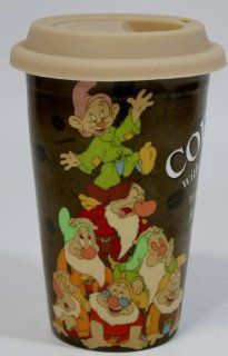 Disney Snow White's Seven Dwarfs "Coffee with Character" Coffee/Hot Cocoa/Tea Ceramic Travel Mug   Disney Parks Exclusive & Limited Availability : Everything Else