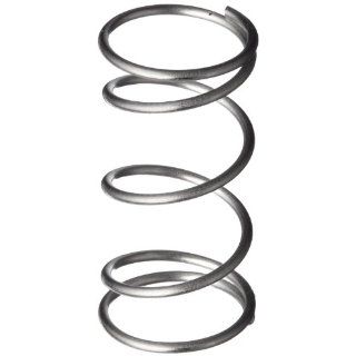 Compression Spring, 302 Stainless Steel, Inch, 0.24" OD, 0.018" Wire Size, 0.683" Compressed Length, 1.75" Free Length, 1.07 lbs Load Capacity, 1 lbs/in Spring Rate (Pack of 10)