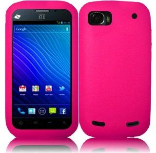 ZTE Warp Sequent N861 ( Boost Mobile ) Phone Case Accessory Delicate Pink Soft Silicone Rubber Skin Cover with Free Gift Aplus Pouch: Cell Phones & Accessories
