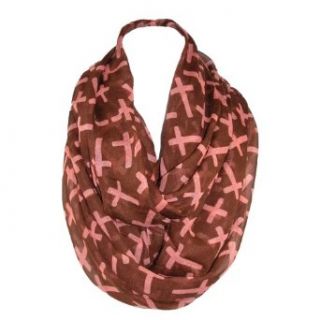 CTM Cross Print Infinity Loop Scarf at  Womens Clothing store: Fashion Scarves