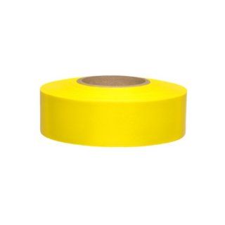 Presco TFYG 658 150' Length x 1 3/16" Width, PVC Film, Taffeta Yellow Glo Solid Color Roll Flagging (Pack of 144): Safety Tape: Industrial & Scientific