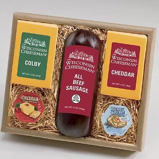 Wisconsin Cheeseman Flavor Packed Powerhouse Cheese & Sausage Gift Assortment  Gourmet Cheese Gifts  Grocery & Gourmet Food