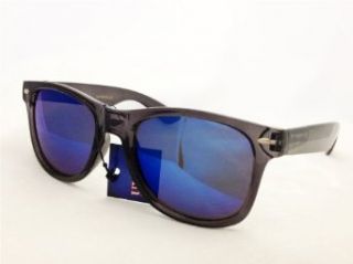 Reflective Color Mirror Lens Neon Color Wayfarers Style Sunglasses Black Blue Clothing