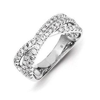 Sterling Silver Rhodium Plated Diamond Ring Cyber Monday Special: Jewelry