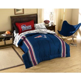 NFL New England Patriots Twin Bed in a Bag with Applique Comforter : Sports Fan Bed In A Bag : Sports & Outdoors