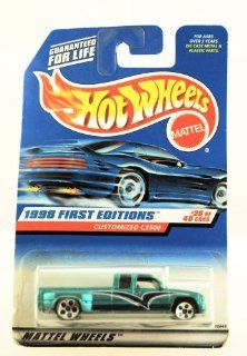 Hot Wheels   1998 First Editions   Customized C3500   Chevy Pickup   Die Cast   Green   #26 of 40   Collector #663   Limited Edition   Collectible 164 Scale Toys & Games