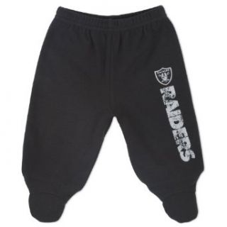 NFL Oakland Raiders Footed Pant, Black, 0 3 Months  Infant And Toddler Sports Fan Apparel  Clothing