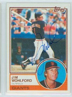 Jim Wohlford AUTO 1983 Topps #688 Giants: Sports Collectibles