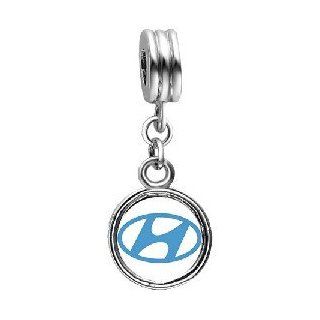Wholesale 3 pcs/lot Hyundai Car Logo Photo Flower Dangle Charm  