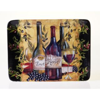 Certified International Wine and Cheese Party 16 Rectangular Platter