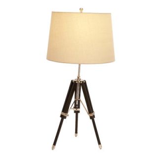 Woodland Imports Unique Wood Tripod Table Lamp