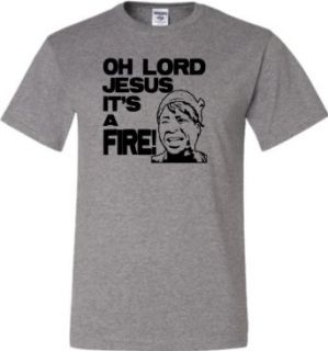Adult Oh Lord Jesus It's a Fire! Sweet Brown Funny T Shirt: Clothing