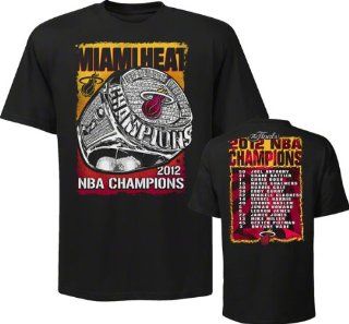 NBA Majestic Miami Heat 2012 NBA Finals Champions Show Your Swag Ring T Shirt   Black (Large) : Sports Fan T Shirts : Sports & Outdoors