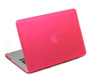 KHOMO Pink Rubberized See Thru Hard Case Cover for Apple MacBook Pro 15'' Aluminium Unibody (2009, 2010, 2011, 2012 models): Computers & Accessories