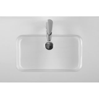 Bissonnet Nava Smile Porcelain Bathroom Sink with Overflow   10054