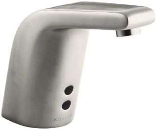 KOHLER K 13463 VS Sculpted Touchless Ac Powered Deck Mount Faucet, Vibrant Stainless   Touchless Bathroom Sink Faucets  