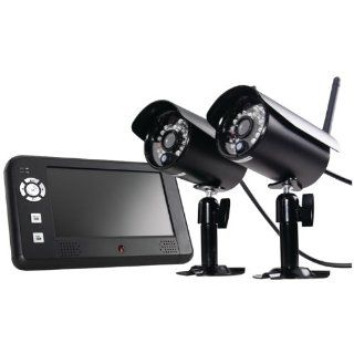 First Alert DW 702 Two Camera Digital Wireless Security Recording System with 7 Inch LCD Display : Complete Surveillance Systems : Camera & Photo