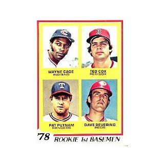 1978 Topps #706 Rookie 1st Basemen/Wayne Cage RC/Ted Cox RC/Pat Putnam RC/Dave Revering RC   VG: Sports Collectibles
