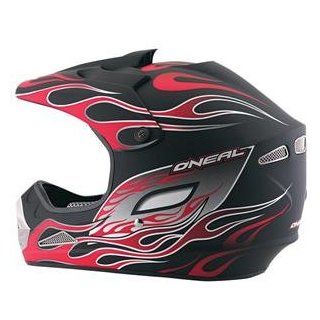 O'Neal Racing 707 Flame Helmet   Small/Flat Black/Red Flames: Automotive