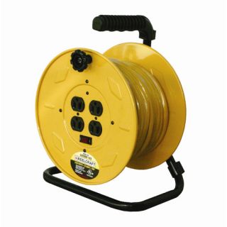 14 AWG / 3 Cond x 80, 10 AMP Hand Crank Triple Outlet Cord Reel