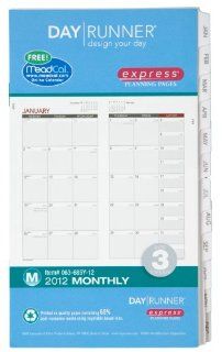Day Runner Express Recycled Planning Pages, 3 x 6 Inches, 2012 (063 685Y)  Appointment Book And Planner Refills 