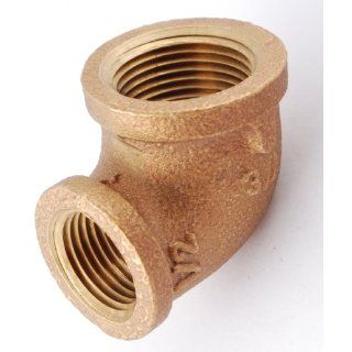 3/4" NPT Female to 1/2" NPT Female 90 Degree Reducer Elbow L Shape Brass Pipe Fitting: Industrial & Scientific