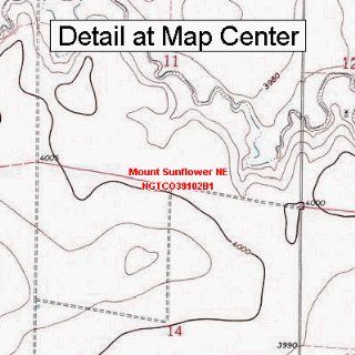 USGS Topographic Quadrangle Map   Mount Sunflower NE, Colorado (Folded/Waterproof) : Outdoor Recreation Topographic Maps : Sports & Outdoors