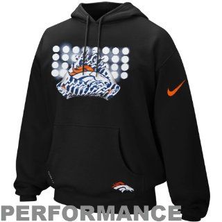 Nike Denver Broncos Glove Lockup Pullover Performance Hoodie   Black [Misc.] : Sports Fan Sweatshirts : Sports & Outdoors