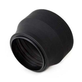 niceEshop(TM) Black 72mm Rubber Adjustable 3 Sections Lens Hood Sun Shade with Filter Thread for Canon Nikon Pentax Sony : Camera Lens Hoods : Camera & Photo