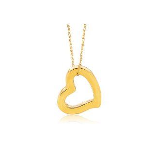 14K Yellow Gold Heart Pendant: Vishal Jewelry: Jewelry