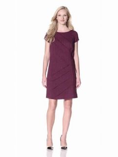 Ellen Tracy Women's Short Sleeve Shift Dress, Berry, 8 at  Womens Clothing store: